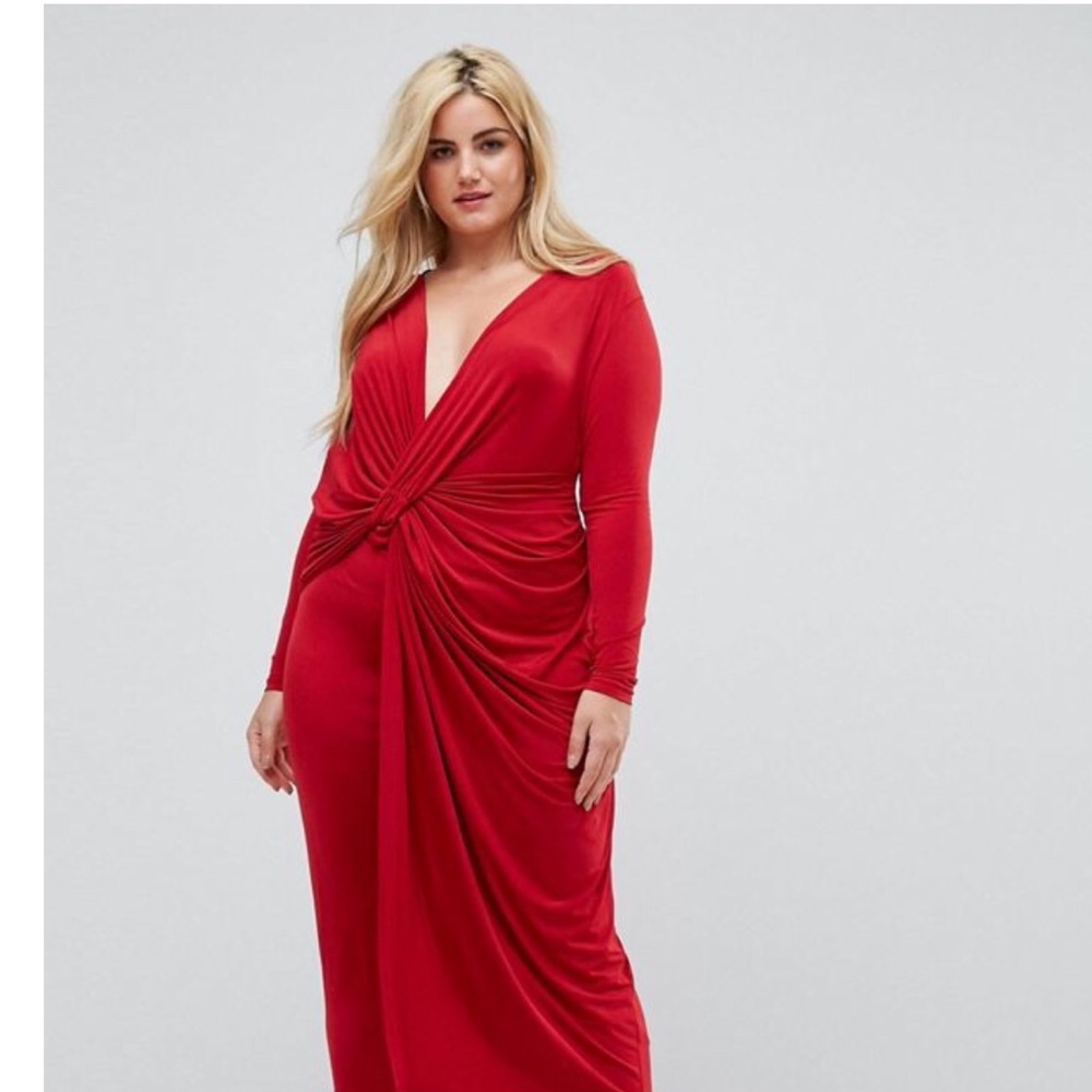 Red ASOS Curve Dress